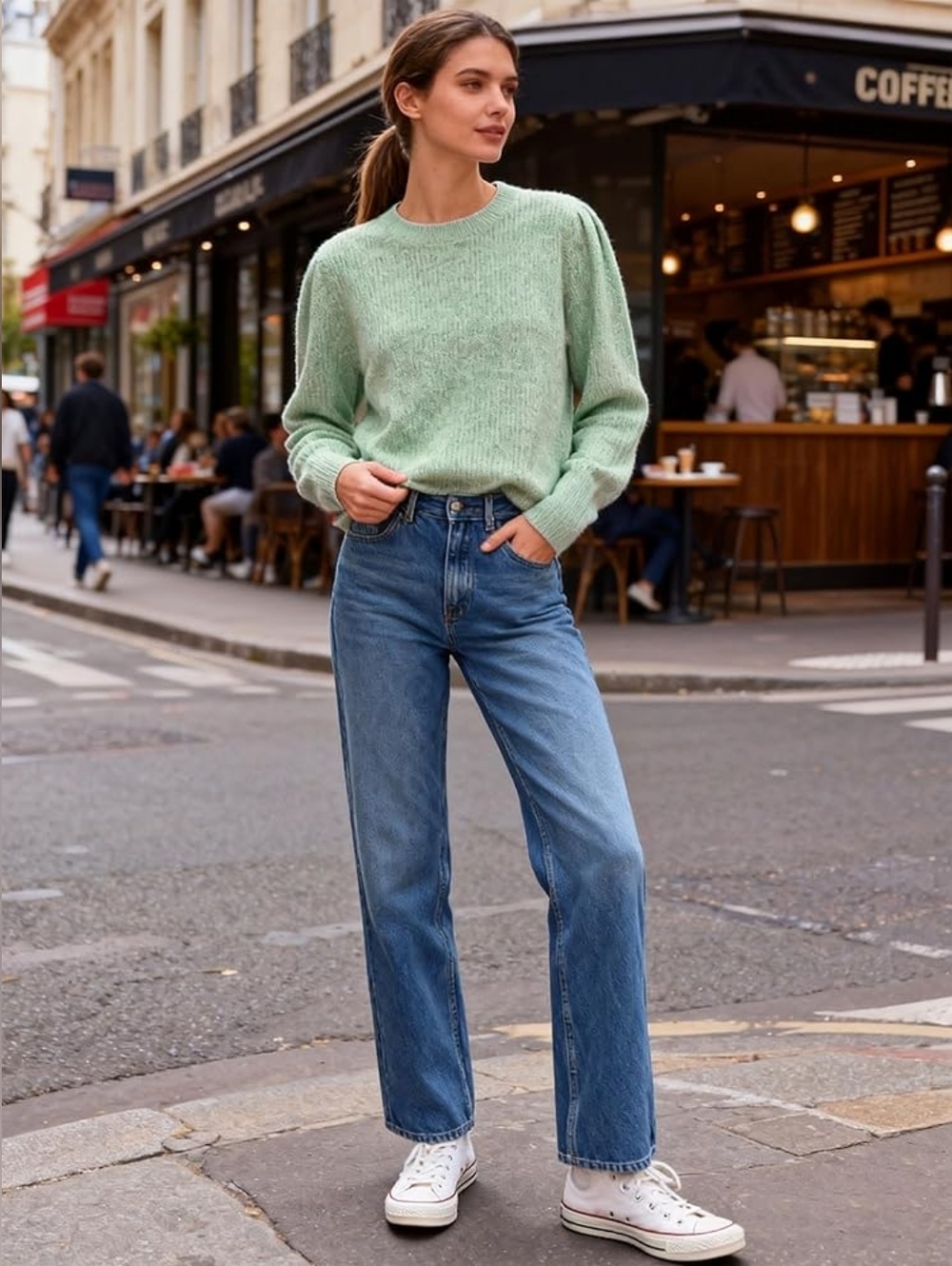 NEW Mint Crewneck Soft Touch Spring Sweater